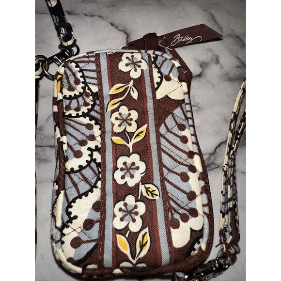 2 Retired Vera Bradley Wristlets Wallet Tech Case Card Canterbury Slate Blooms - Picture 3 of 11